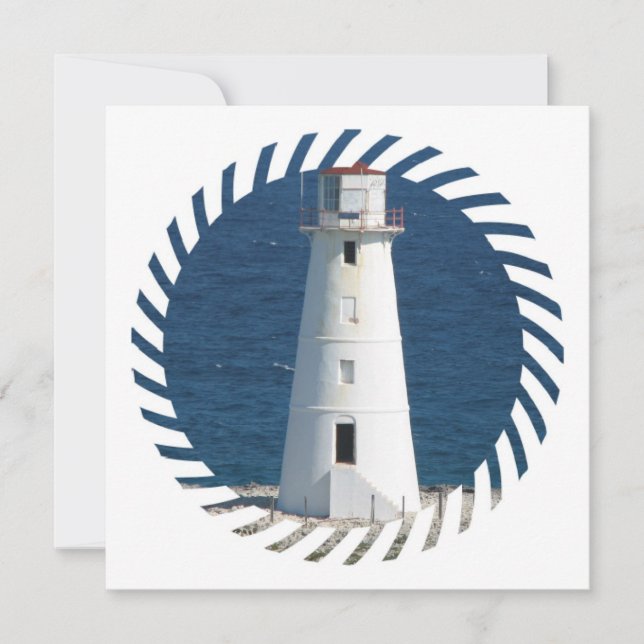 Nautical Lighthouse Invitation (Front)