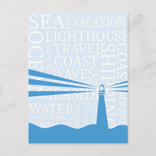 Nautical Lighthouse poster Postcard (Front)