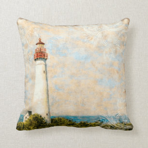 Nautical Lighthouse Throw Pillow