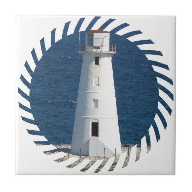 Nautical Lighthouse  Tile (Front)