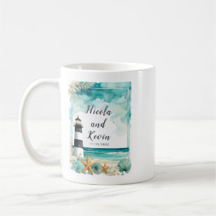 Nautical Lighthouse Wedding  Coffee Mug