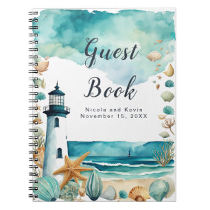 Nautical Lighthouse Wedding Guest Book