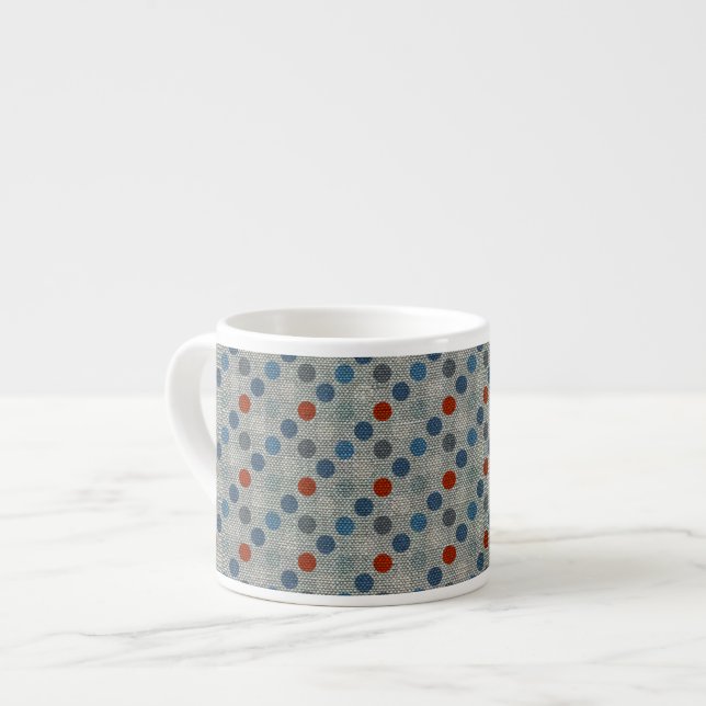 Nautical Linen Dots Espresso Cup (Front Left)