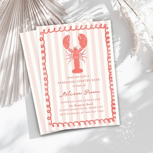 Nautical Lobster Bake Rehearsal Dinner Invitation (Creator Uploaded)