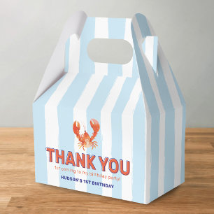 Nautical Lobster Kids Birthday Favor Box