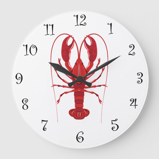 Nautical Lobster Large Clock (Front)