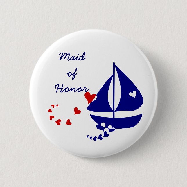 Nautical Love 2 Inch Round Button (Front)
