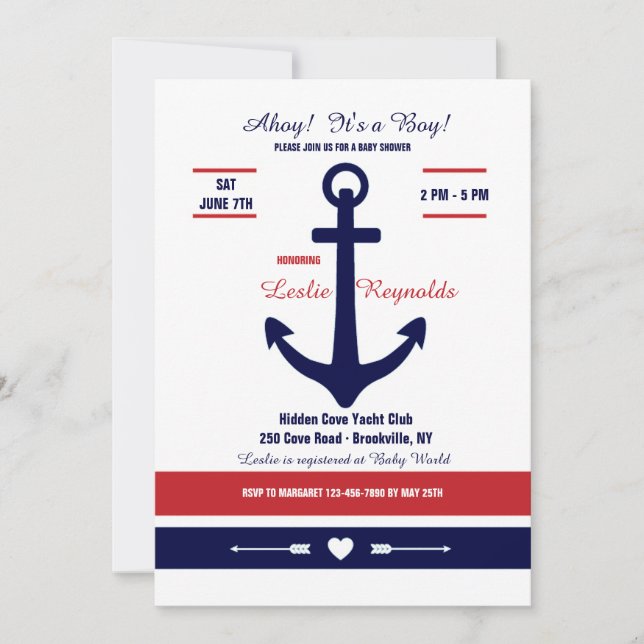 Nautical Love 2 Invitation (Front)