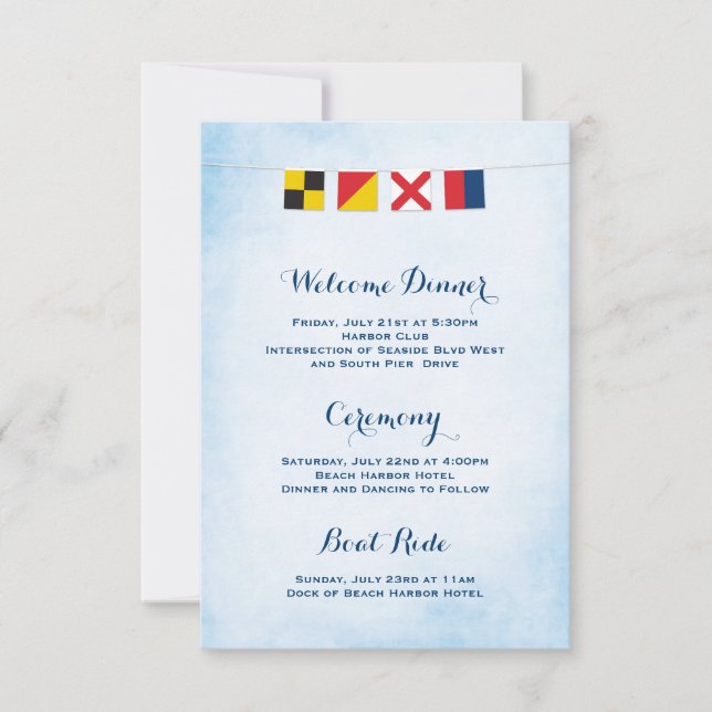 Nautical LOVE Flags Program Cloud Blue (Front)