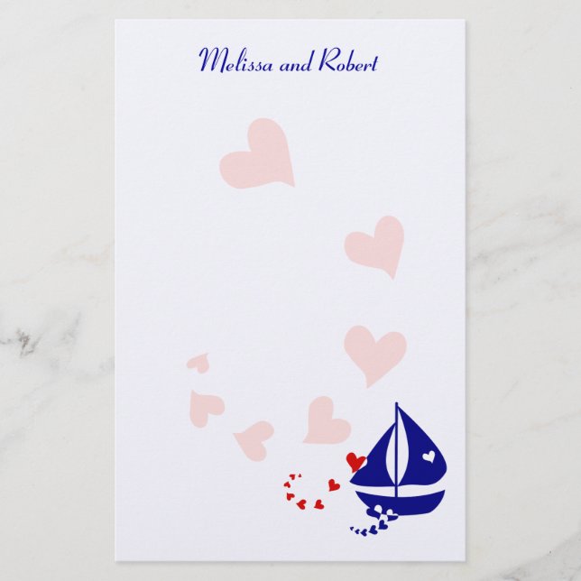 Nautical Love Stationery (Front)