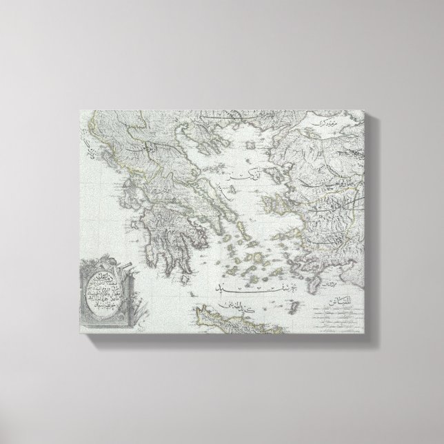 Nautical Map Canvas Print (Front)