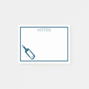 Nautical Message in a Bottle Ocean Blue Post-it Notes