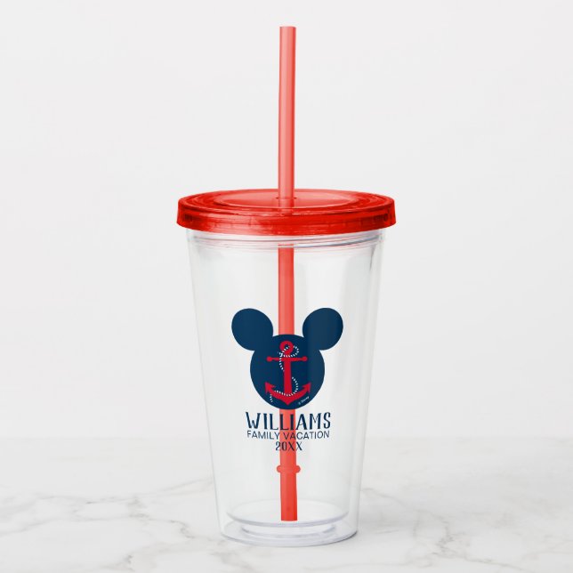 Nautical Mickey | Family Vacation Acrylic Tumbler (Front)