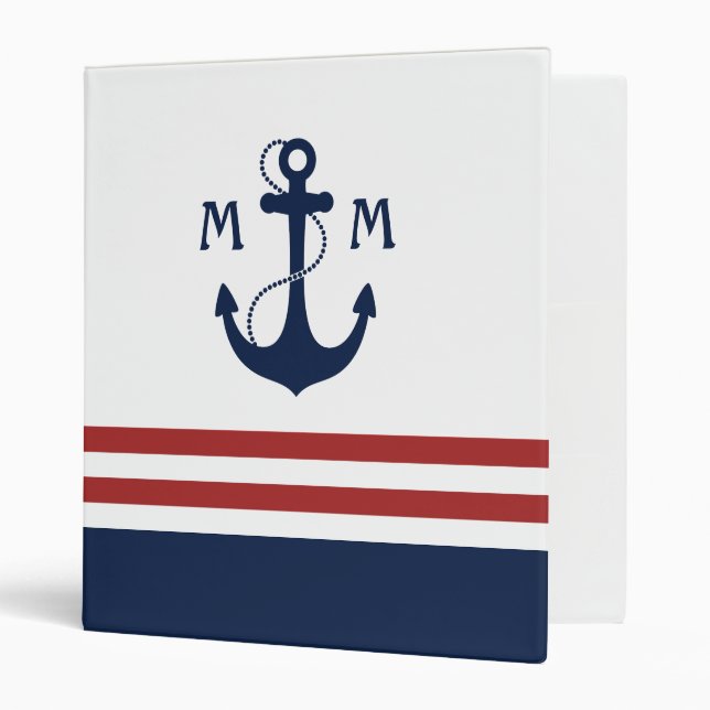 Nautical Monogram Binder (Front/Inside)