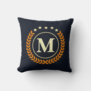 Nautical Monogram Throw Pillow
