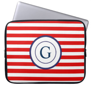 Nautical Monogrammed Laptop Case