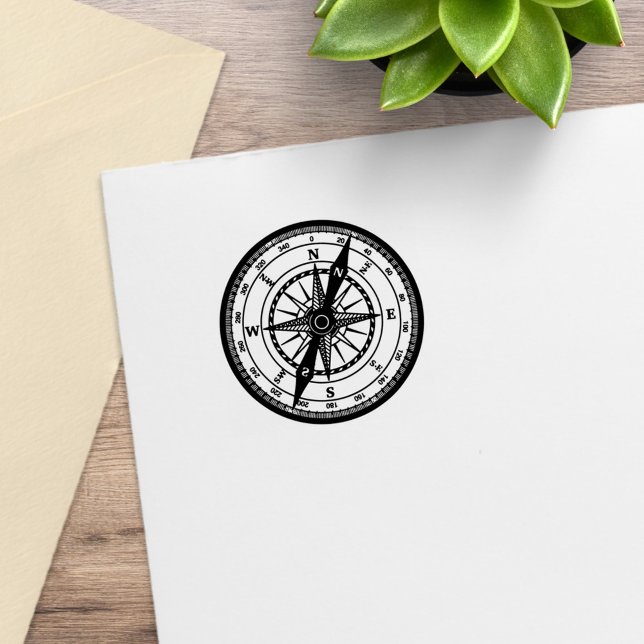 Nautical Navigation Compass 1x1 Rubber Stamp (Creator Uploaded)