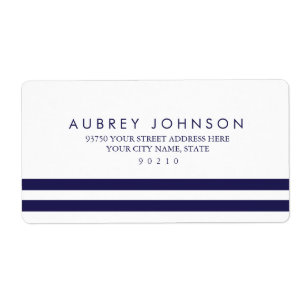Nautical Navy Address Labels