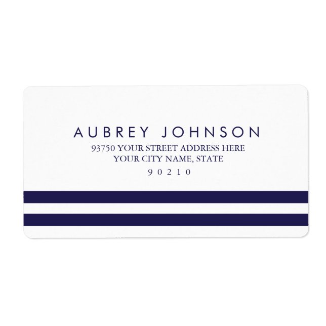 Nautical Navy Address Labels (Front)