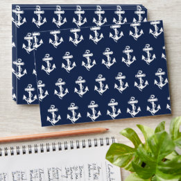 Nautical Navy Anchor Beach Coastal Ocean Wedding Envelope