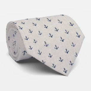 Nautical Navy Anchor Groomsmen Wedding Tie