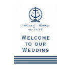 Nautical Navy Anchor Monogram Wedding Welcome