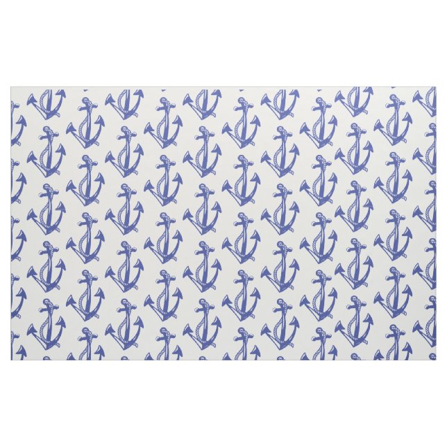 Nautical Navy Anchor pattern Fabric (Fat Quarter)