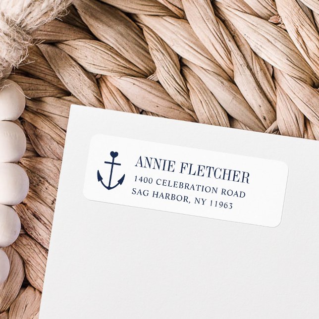 Nautical Navy Anchor Return Address (Creator Uploaded)