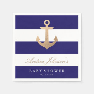 Nautical Navy Baby Shower Napkin