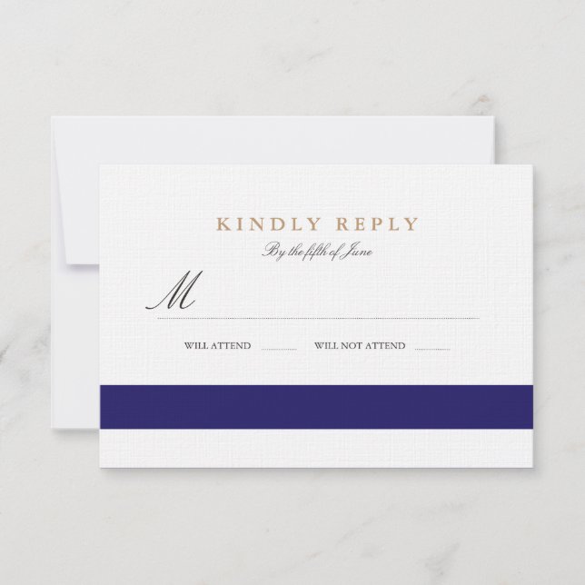 Nautical Navy Bat Mitzvah RSVP (Front)