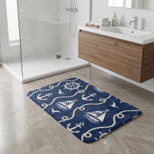 Nautical Navy Blue Anchor Coastal
