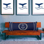 Nautical Navy Blue Anchor Coastal Monogram  Beach  Body Pillow<br><div class="desc">Nautical Navy Blue Anchor Coastal Monogrammed design. Everyone loves personalized decor. We also specialize in creating easy templates for personalized and custom nautical vacation rental homes. We make managing a successful rental home easier Whether it is home decor like pillows, rugs, and wall art, games like cornhole, puzzles, and cards,...</div>