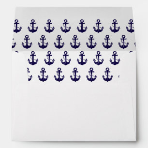Nautical Navy Blue Anchor Envelope