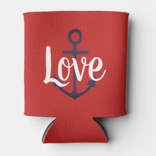 nautical navy blue ANCHOR + LOVE Can Cooler