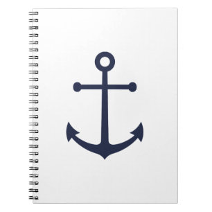 Nautical Navy Blue Anchor Notebook