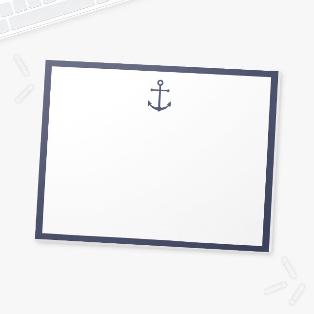 Nautical Navy Blue Anchor Notepad (Creator Uploaded)