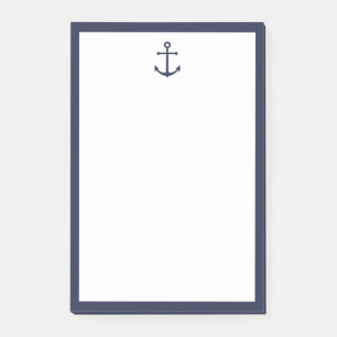 Nautical Navy Blue Anchor Post-it Notes