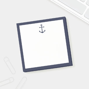 Nautical Navy Blue Anchor Post-it Notes