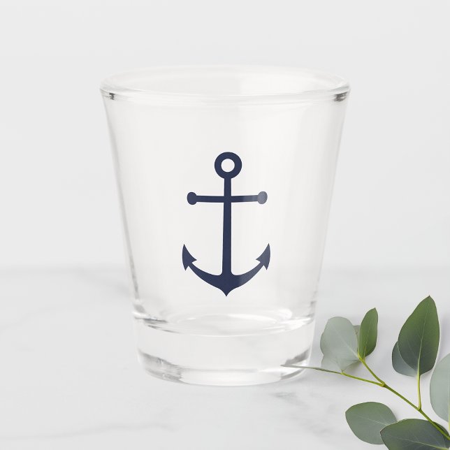 Nautical Navy Blue Anchor Shot Glass (Creator Uploaded)