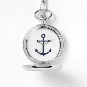Nautical Navy Blue Anchor Watch