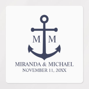 Nautical Navy Blue Anchor Wedding