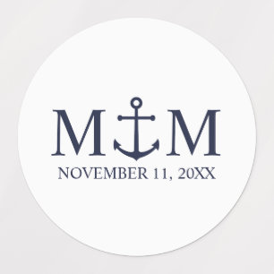 Nautical Navy Blue Anchor Wedding