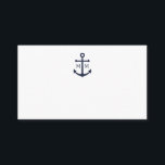 Nautical Navy Blue Anchor Wedding Advice Card<br><div class="desc">Add a stylish touch to your nautical wedding with this classic navy blue anchor wedding advice card. Designed with a navy blue anchor illustration, it features personalized bride and groom monogram, custom text in a navy blue serif font on a white background. Ideal for nautical or beach-themed weddings, baby showers,...</div>