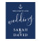Nautical Navy Blue Anchor Wedding Welcome Sign