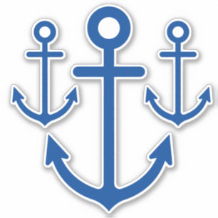 Nautical Navy Blue Anchors