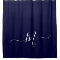Nautical Navy Blue Monogram initial