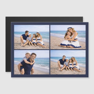 Nautical Navy Blue Personalized Family Photo