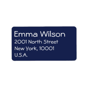 Nautical Navy Blue Wedding Address Labels