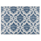 Nautical Navy Blue White Vintage Damask Pattern