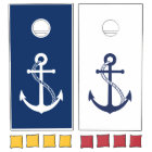 Nautical Navy Blue with White Anchor